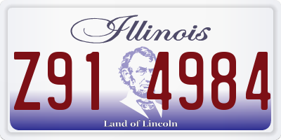 IL license plate Z914984