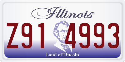 IL license plate Z914993