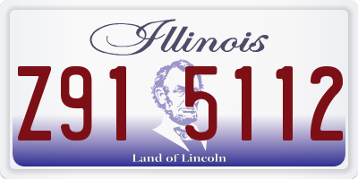 IL license plate Z915112