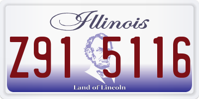 IL license plate Z915116