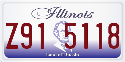 IL license plate Z915118