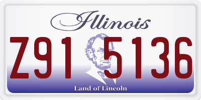 IL license plate Z915136