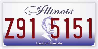 IL license plate Z915151