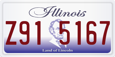 IL license plate Z915167