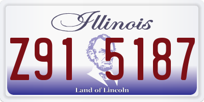IL license plate Z915187