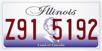 IL license plate Z915192
