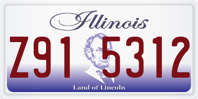 IL license plate Z915312