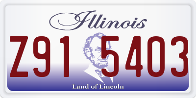 IL license plate Z915403