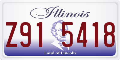 IL license plate Z915418