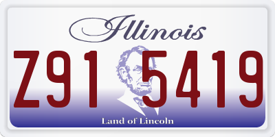 IL license plate Z915419