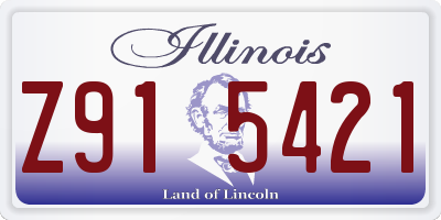 IL license plate Z915421