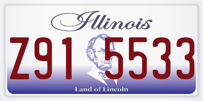 IL license plate Z915533