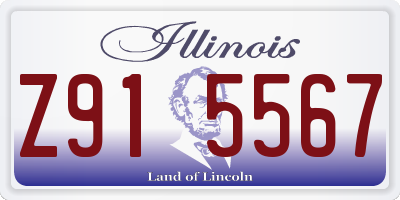 IL license plate Z915567
