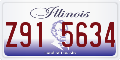 IL license plate Z915634