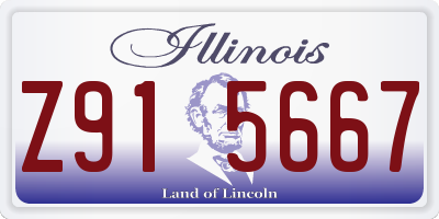 IL license plate Z915667