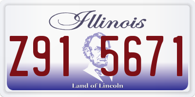 IL license plate Z915671