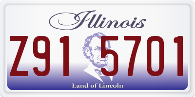IL license plate Z915701
