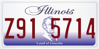 IL license plate Z915714