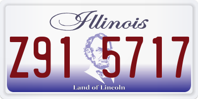 IL license plate Z915717