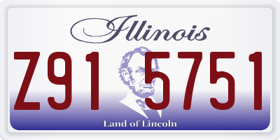 IL license plate Z915751