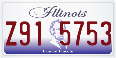 IL license plate Z915753