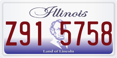IL license plate Z915758