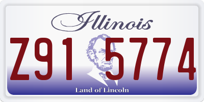 IL license plate Z915774