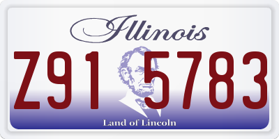 IL license plate Z915783