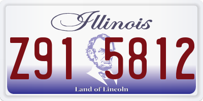 IL license plate Z915812