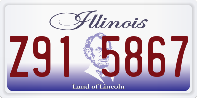 IL license plate Z915867