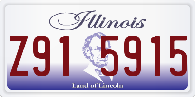 IL license plate Z915915