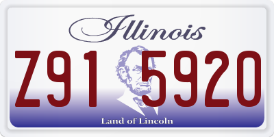 IL license plate Z915920
