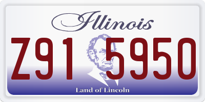 IL license plate Z915950