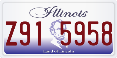 IL license plate Z915958
