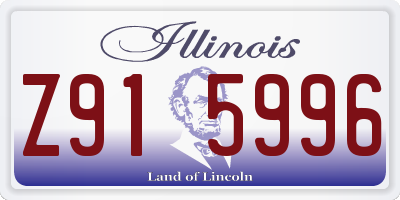 IL license plate Z915996