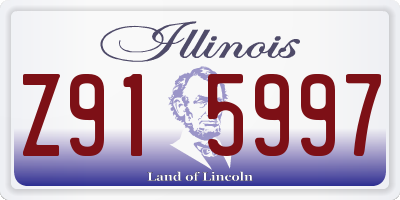 IL license plate Z915997