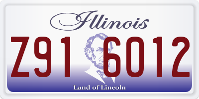 IL license plate Z916012