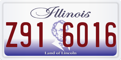 IL license plate Z916016