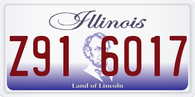 IL license plate Z916017