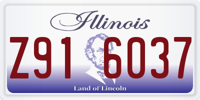 IL license plate Z916037