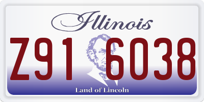 IL license plate Z916038