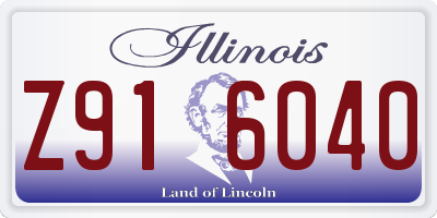 IL license plate Z916040