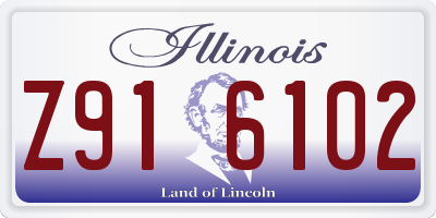 IL license plate Z916102