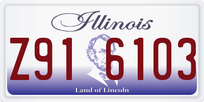 IL license plate Z916103