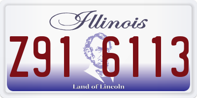 IL license plate Z916113