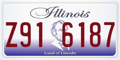 IL license plate Z916187