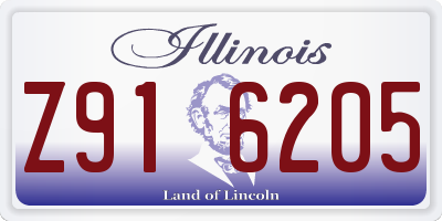 IL license plate Z916205