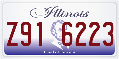 IL license plate Z916223