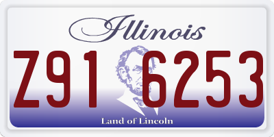 IL license plate Z916253