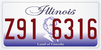 IL license plate Z916316